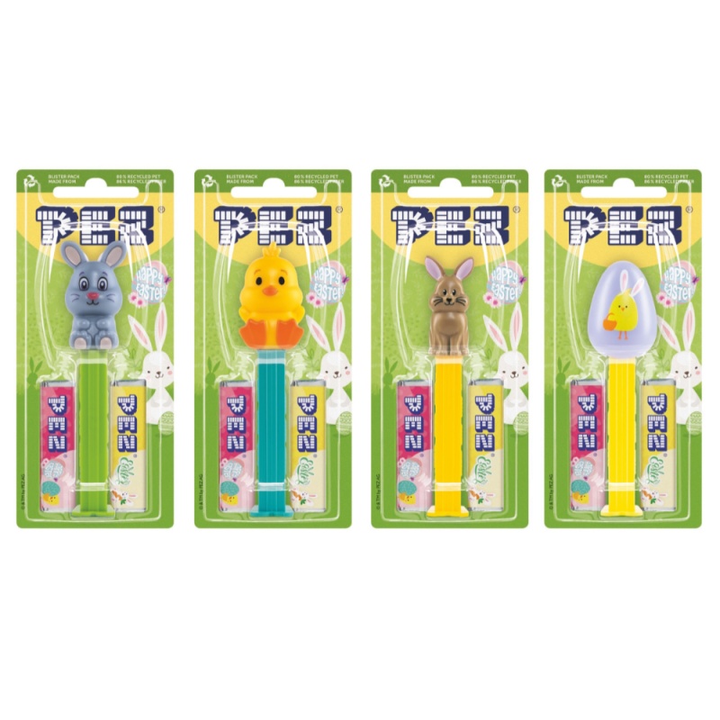 Easter PEZ Dispenser & 2 Sweets Candy Packs 17g